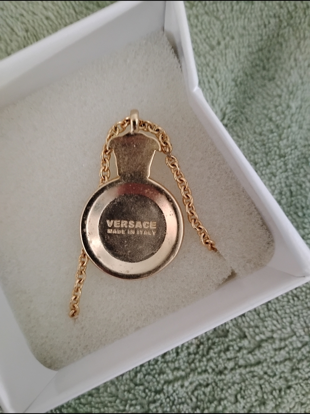 Versace Gold-Tone Circular Pendant Necklace - Women's Jewelry